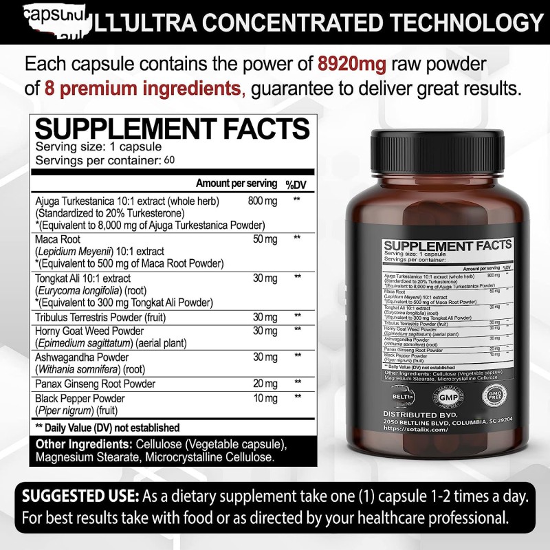 Ajuga Turkestanica Capsules Factory - OEM 20% Turtesterone Extract