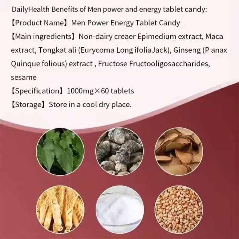 Men Power Tablets Supplier - OEM Maca Tongkat Ali Energy