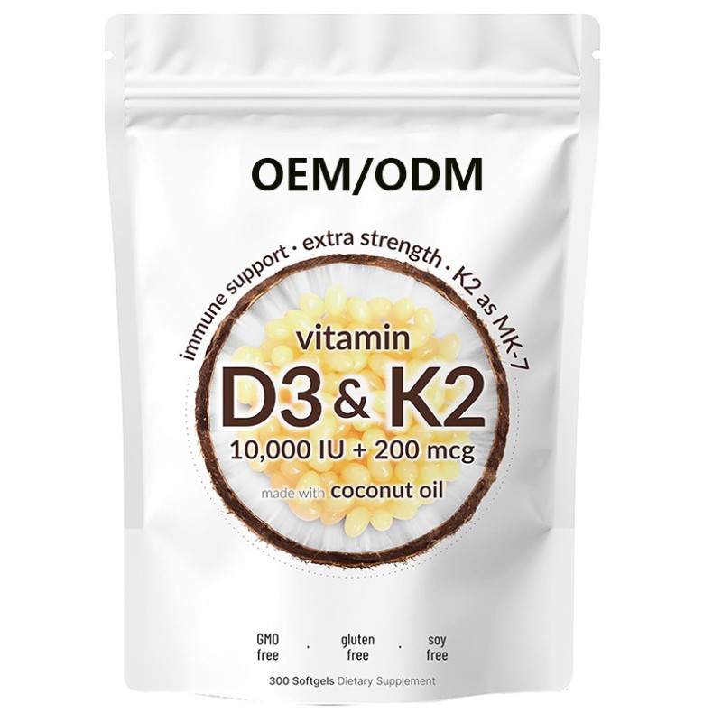 Vitamin D3 K2 Softgels Manufacturer - 10000iu Bone Health Support