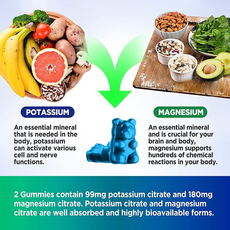 Potassium Magnesium Gummies Factory - OEM Muscle Bone Health