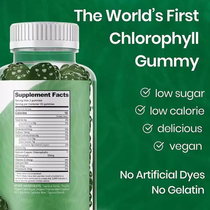 Chlorophyll Gummies Supplier - OEM Weightloss Detox Skin Care