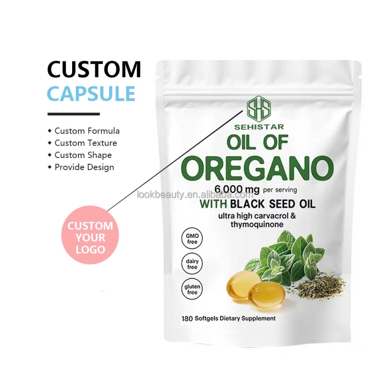 Oregano Oil Softgels Manufacturer - 180-300 Unit Immune Antioxidant