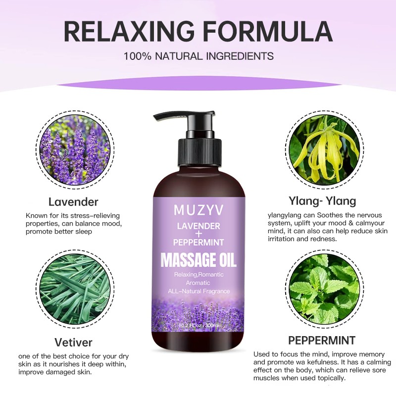 Massage Oil Factory - Custom Lavender Peppermint Moisturizing