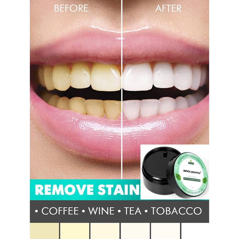 Teeth Whitening Powder Factory - Organic Natural Mint Charcoal
