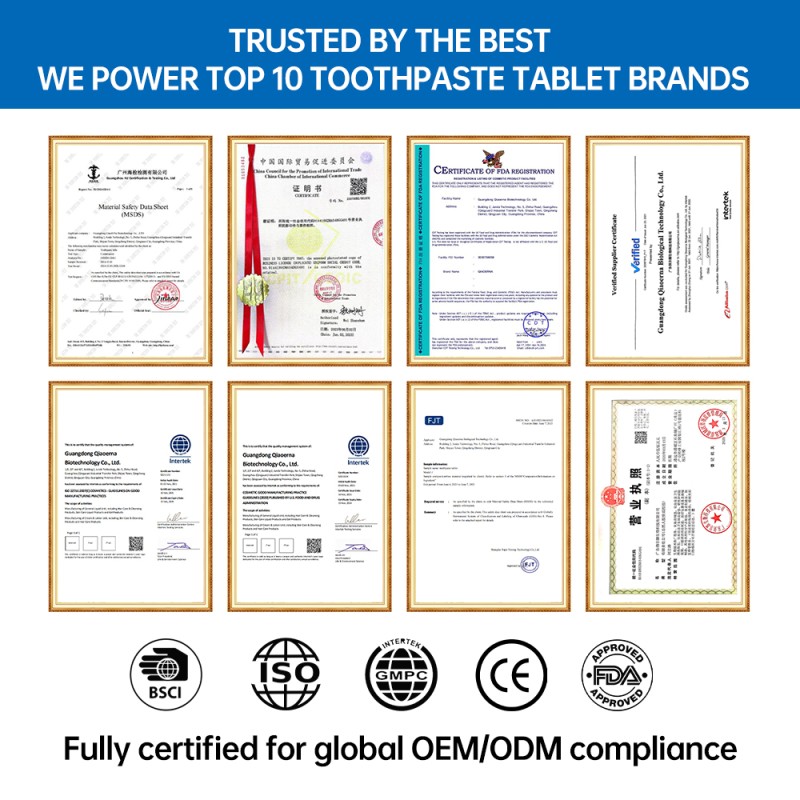 Toothpaste Tablets Manufacturer - OEM Herbal Strawberry Plastic Free