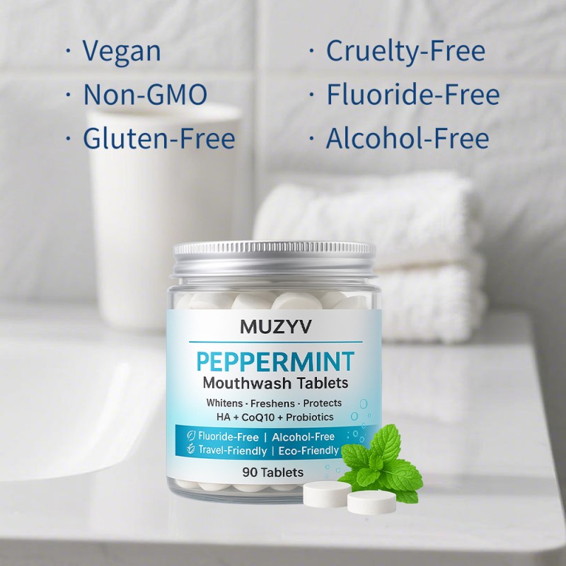 Mouthwash Tablets Manufacturer - Custom Peppermint Gum Protection