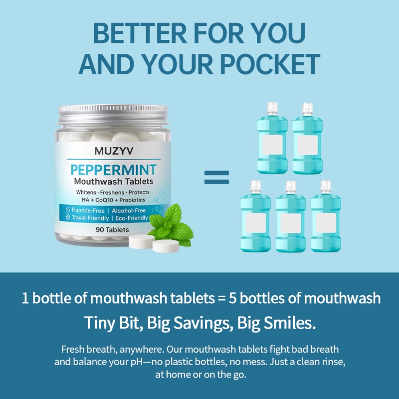 Mouthwash Tablets Manufacturer - Custom Peppermint Gum Protection
