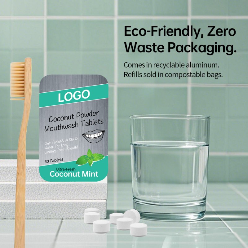 Oral Cleaning Tablets Factory - OEM Coconut Mint Fluoride Free