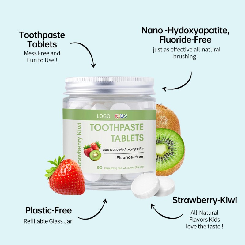 Toothpaste Tablets Factory - OEM Eco Friendly Strawberry Kiwi