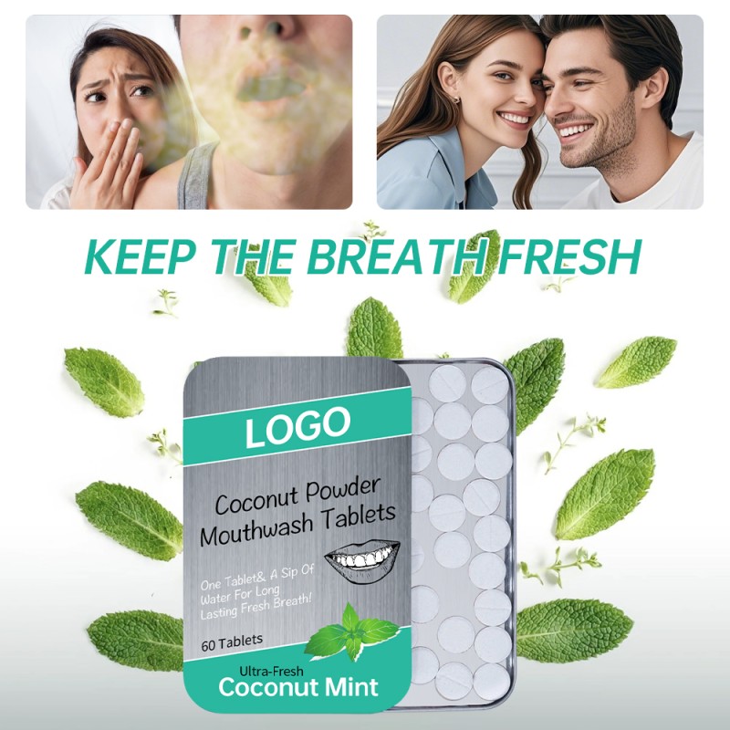 Mouthwash Tablets Manufacturer - OEM Fresh Dental Coconut Powder
