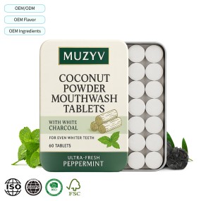 Mouthwash Tabs Supplier - OEM Daily Use Coconut Charcoal
