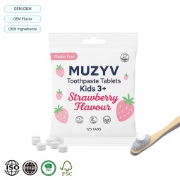 Toothpaste Tablets Manufacturer - OEM Herbal Strawberry Plastic Free