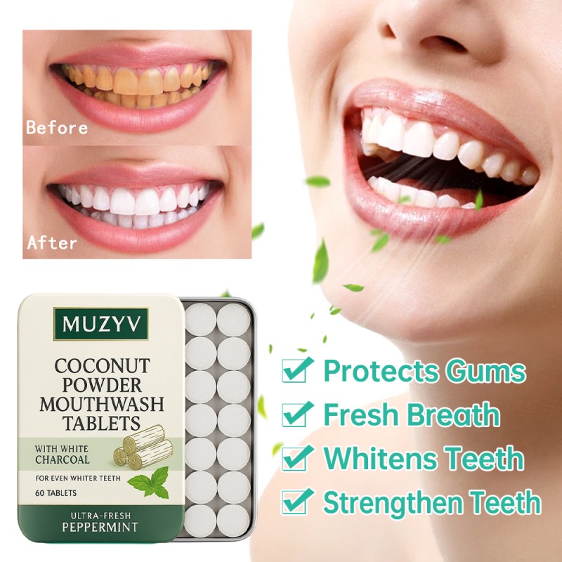 Mouthwash Tabs Supplier - OEM Daily Use Coconut Charcoal