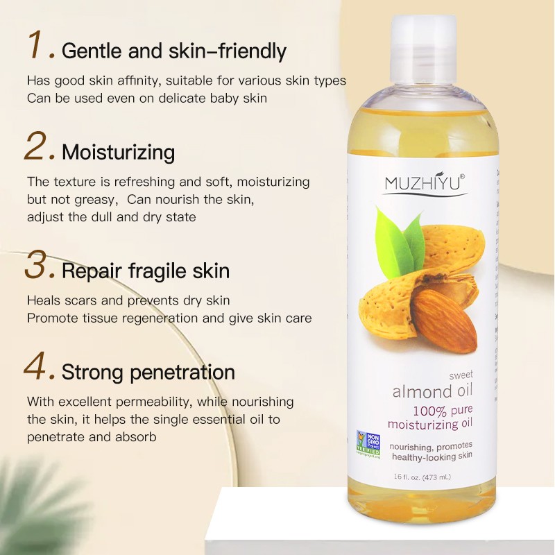 Sweet Almond Oil Factory - OEM Bulk 100% Pure Natural