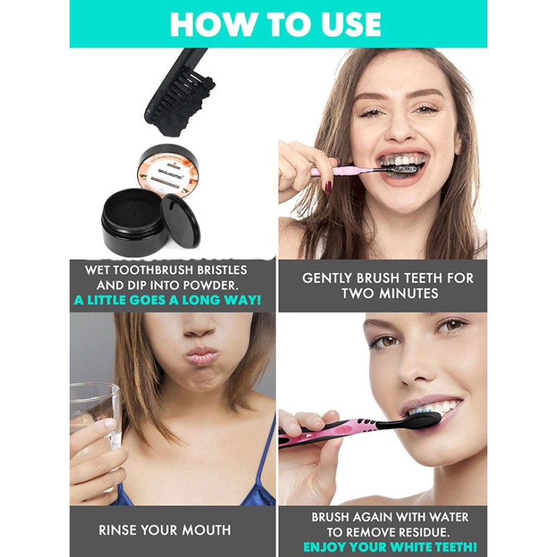 Teeth Whitening Powder Factory - Organic Natural Mint Charcoal