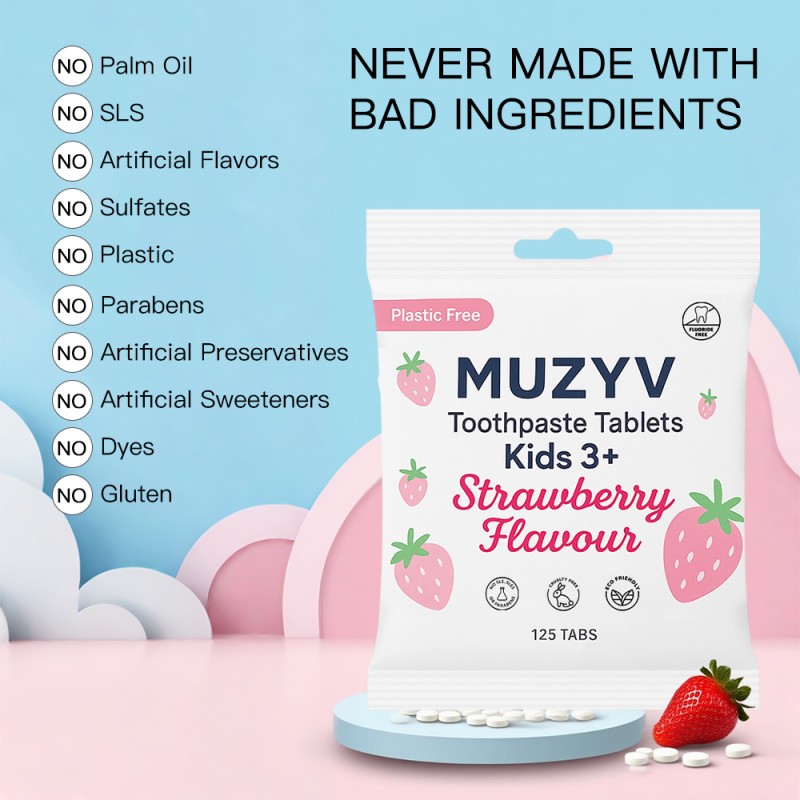 Toothpaste Tablets Manufacturer - OEM Herbal Strawberry Plastic Free