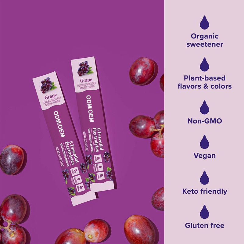 Good Private Label Electrolytes Powder Hydration Drink Quick Replenishing Hydration Powder Electrolyte Powder Sachet