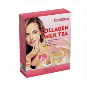 Women's Instant Protein Powder Collagen Milk Tea Supplement Skin Glow Whitening and Detox Not for Pregnant Women