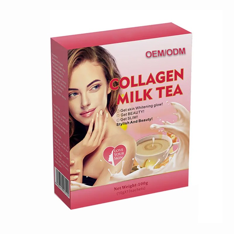 Women's Instant Protein Powder Collagen Milk Tea Supplement Skin Glow Whitening and Detox Not for Pregnant Women