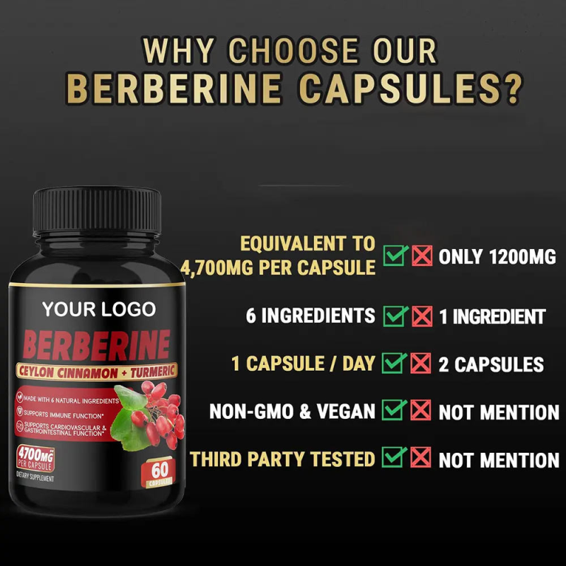 Beworths Berberine Capsules Berberine Supplement Berberine Extract Dietary Supplement