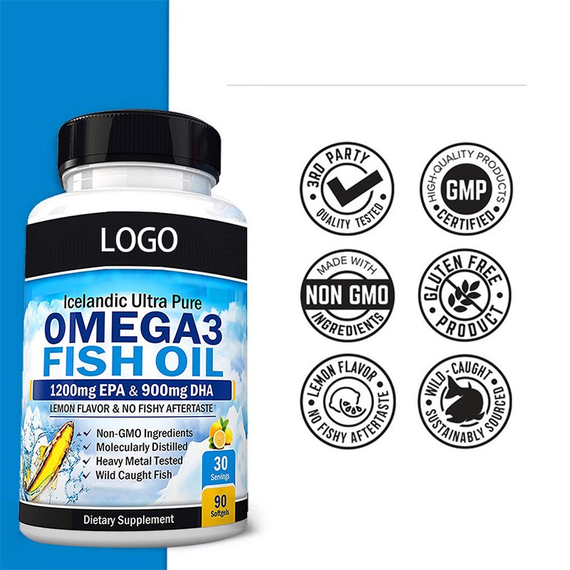 Molecular Distilled Fish Oil Soft Capsules Adult-Suitable Food-Grade Supplement for Heart Health Immune System Cognitive