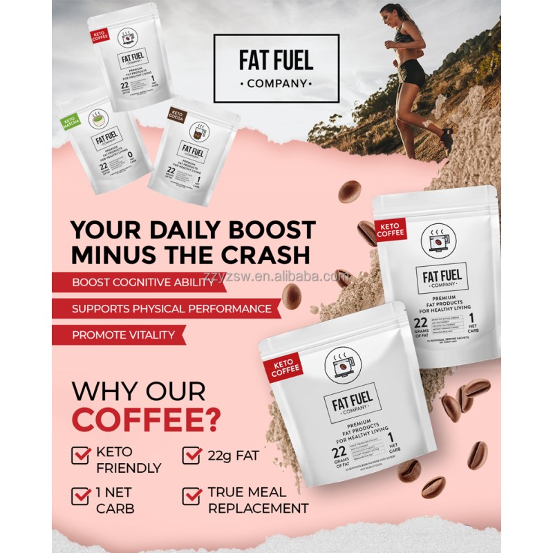 Original Healthy Flavor Keto Instant Coffee Suppress Appetite Burn Fat Green Coffee for Adult Weight-Loss Powder Dosage Form