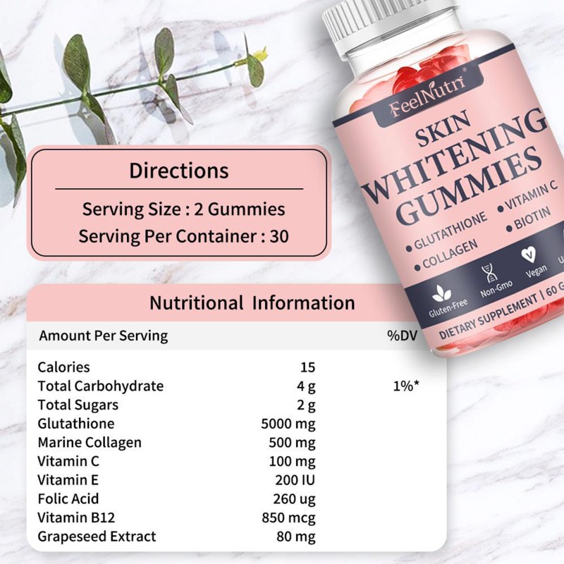 Private Label Vitamin C Collagen Gummies Beauty Supplements for Adults Skin Whitening Custom Vitamins Products