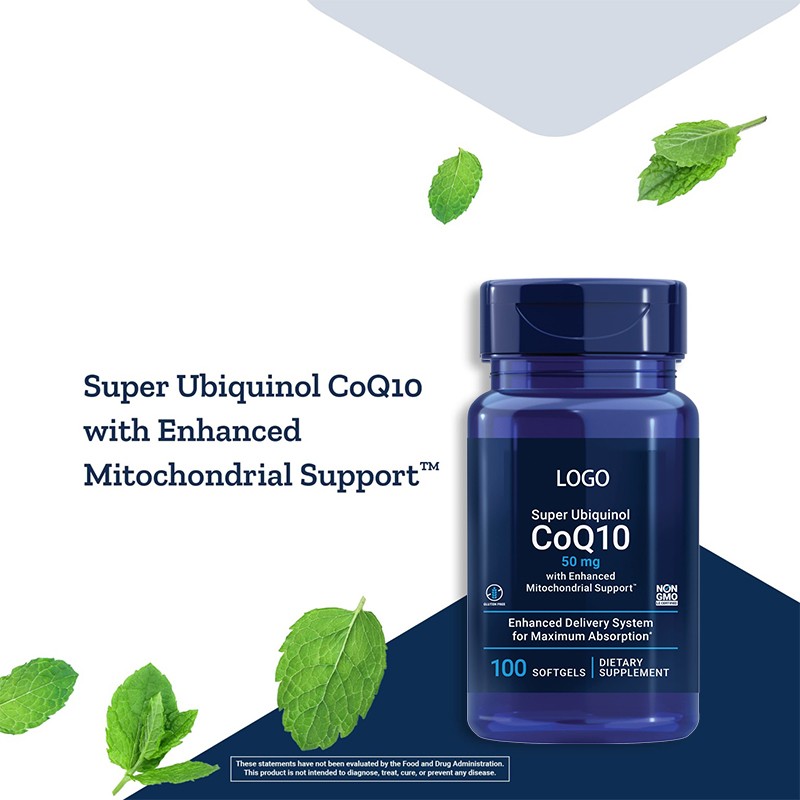 2024 Hot Selling OEM COQ10 PQQ Soft Capsules Heart Health Vitamins Anti-Fatigue Improve Fertility Coenzyme Q10 Supplements