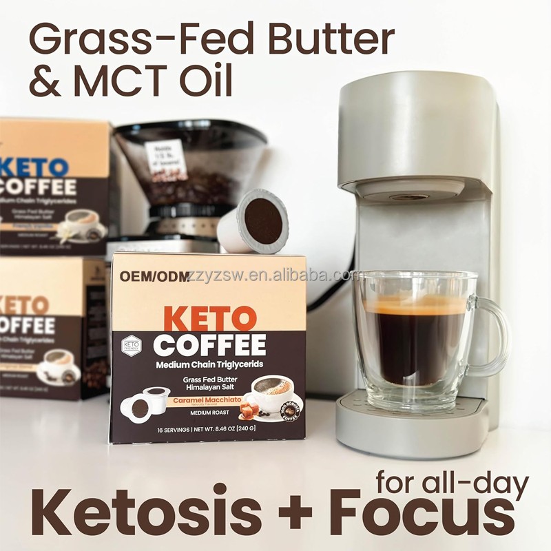 OEM Keto Slim Coffee Diet Powder KETO Instant Coffee Powder Slim-ming Coffee Mushroom Powder Fat-Burner