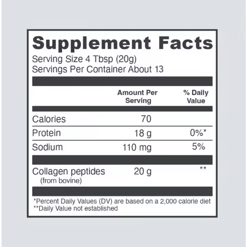 Manufacturer's Non-GMO Gluten-Free Collagen Peptides Powder 680g Per Barrel Sugar-Free Hyaluronic Acid & Vitamin C for Adults