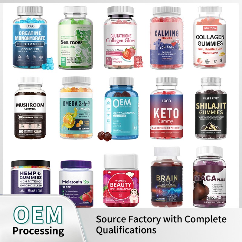 OEM/ODM Creatine Monohydrate Gummies Strawberry Flavor Vitamins to Enhance Texture and Absorption for Muscle Gain