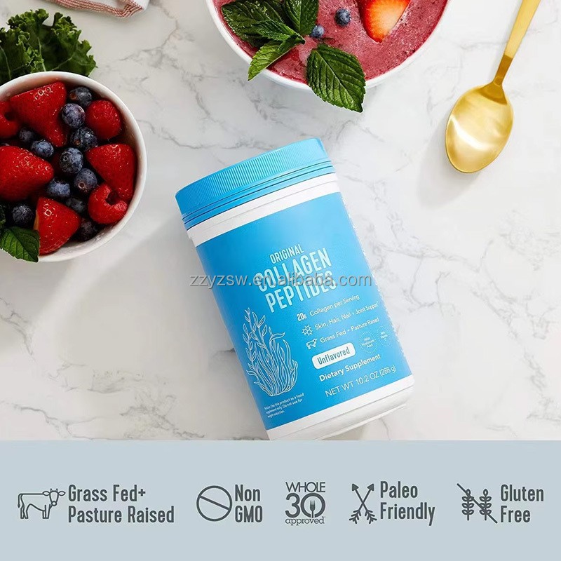 Manufacturer's Non-GMO Gluten-Free Collagen Peptides Powder 680g Per Barrel Sugar-Free Hyaluronic Acid & Vitamin C for Adults