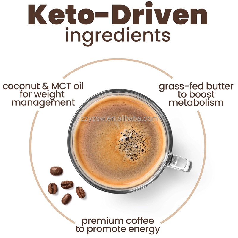 OEM Keto Slim Coffee Diet Powder KETO Instant Coffee Powder Slim-ming Coffee Mushroom Powder Fat-Burner