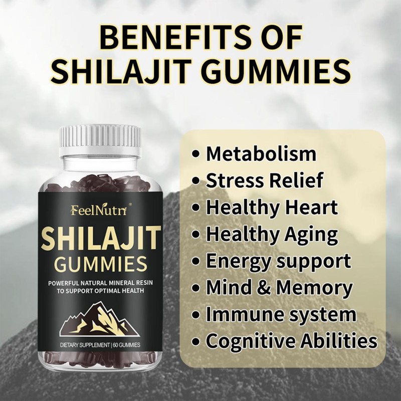 OEM ODM Shilajit Gummies Men's Health Creatine Gummies 5000mg Herbal Supplements for Adults