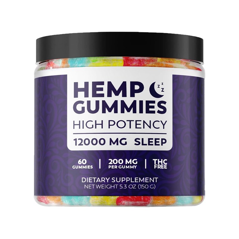 OEM/ODM He-mp Extract Gummies Bear He-mp Gummy for Pain Stress Relief Gummies