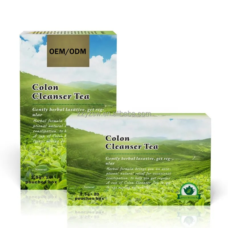 Colon De-tox Health Herbal Tea Colon Cleanser Tea Slim OEM Private Label OEM Custom Manufacturer Colon Cleanser Tea