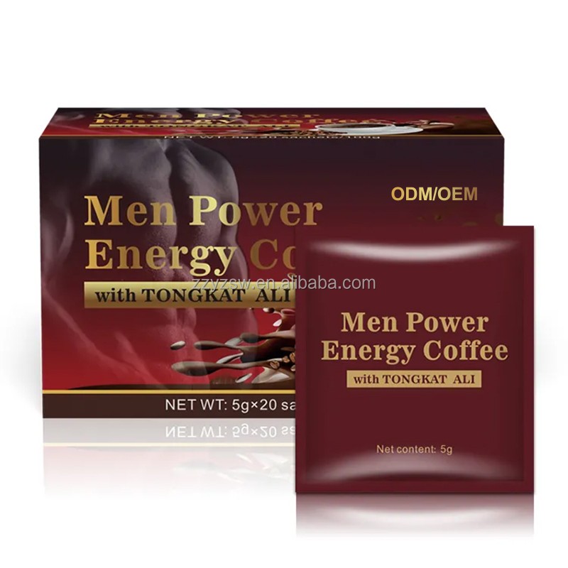 Factory Hotselling Man Power Health and boost Energy Black Instant Maca Coffee for Men