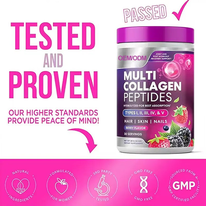 Multi Collagen Pep-tide Hydrolysate Powder Beauty Skin Care Type Healthcare Supplement Hydrolyzed