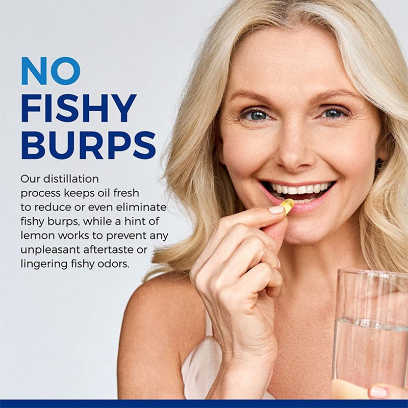 Molecular Distilled Fish Oil Soft Capsules Adult-Suitable Food-Grade Supplement for Heart Health Immune System Cognitive