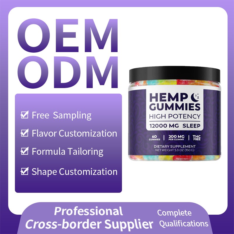 OEM/ODM He-mp Extract Gummies Bear He-mp Gummy for Pain Stress Relief Gummies