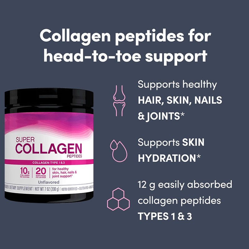 Hot Private Label Vegan Vital Proteins Collagen Peptides Powder Supplement for Women Beauty Product Vitamins C for Hair Skin