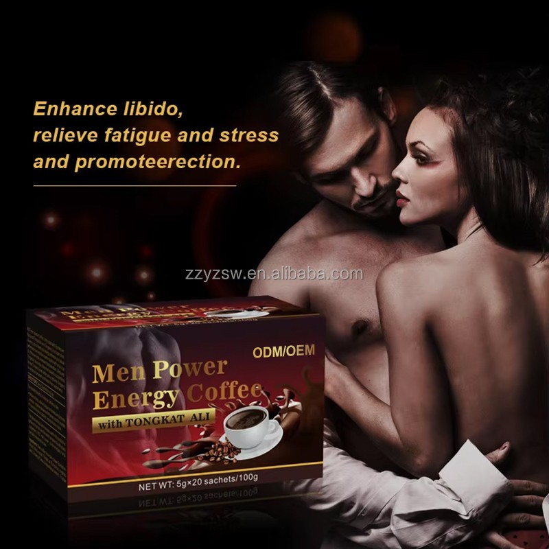 Herbs Supplement X Power Boost Coffee Maca Instant Black Coffee Tongkat Ali Ginseng Maca Energy Coffee for Man