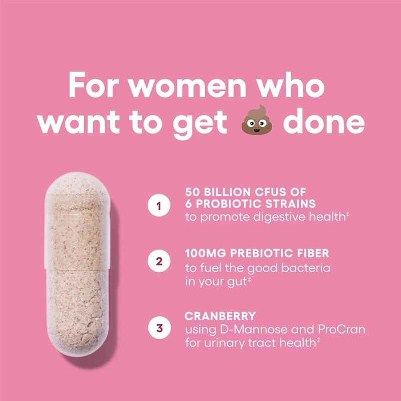 Private logo Women Digestive Enzyme Probiotics Supplements 60 Billion Cfu Vegan Women's Probiotic Capsules Supplement