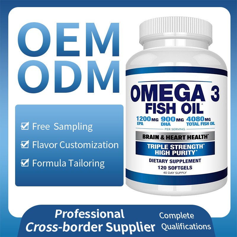 Hot Sale Fish Oil Omega 3 Fish Oil Softgels Supplement Fish Oil 1000 mg Dha Softgels