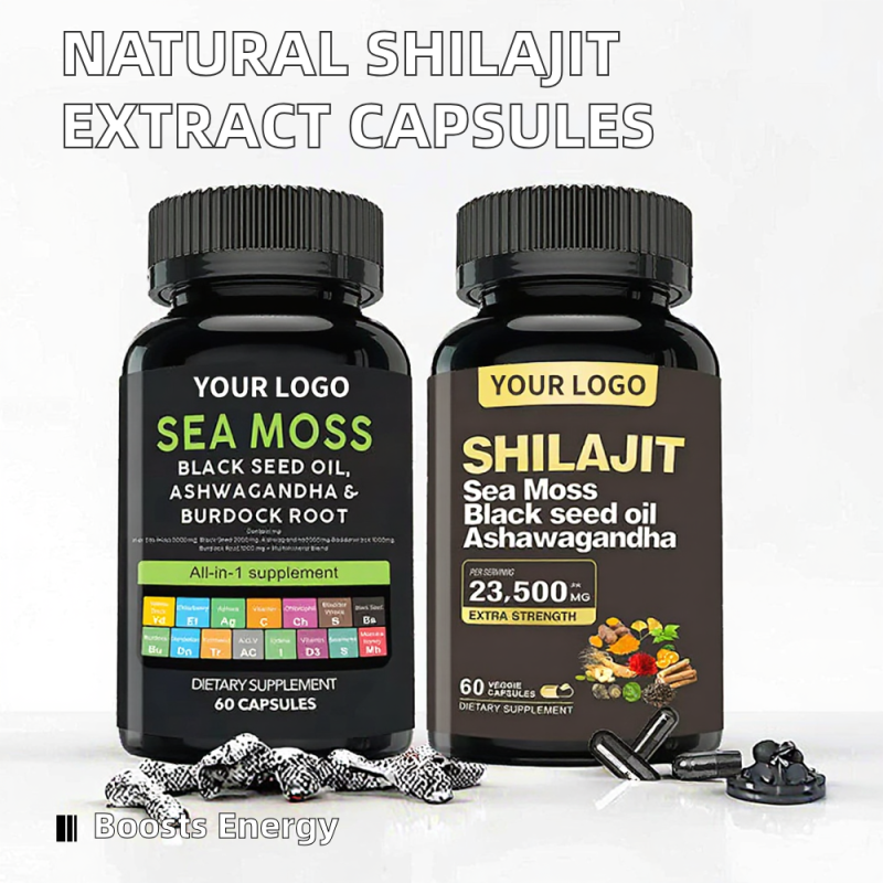 OEM/ODM Natural Shilajit Extract Capsules Highly Absorbable Gluten-Free Non-GMO Herbal Supplements
