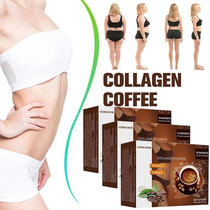 OEM ODM Collagen Coffee Herbal Healthy Beauty Skin Whitening Organic Natural Vegan Dietary Instant Coffee Powder