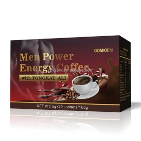 Factory Hotselling Man Power Health and boost Energy Black Instant Maca Coffee for Men