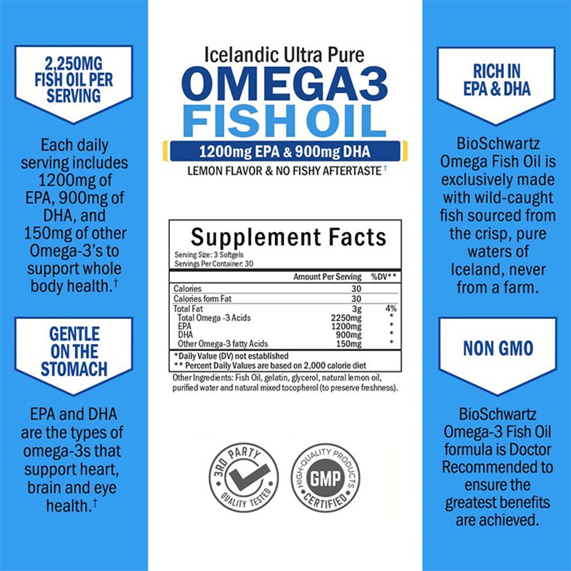 Molecular Distilled Fish Oil Soft Capsules Adult-Suitable Food-Grade Supplement for Heart Health Immune System Cognitive