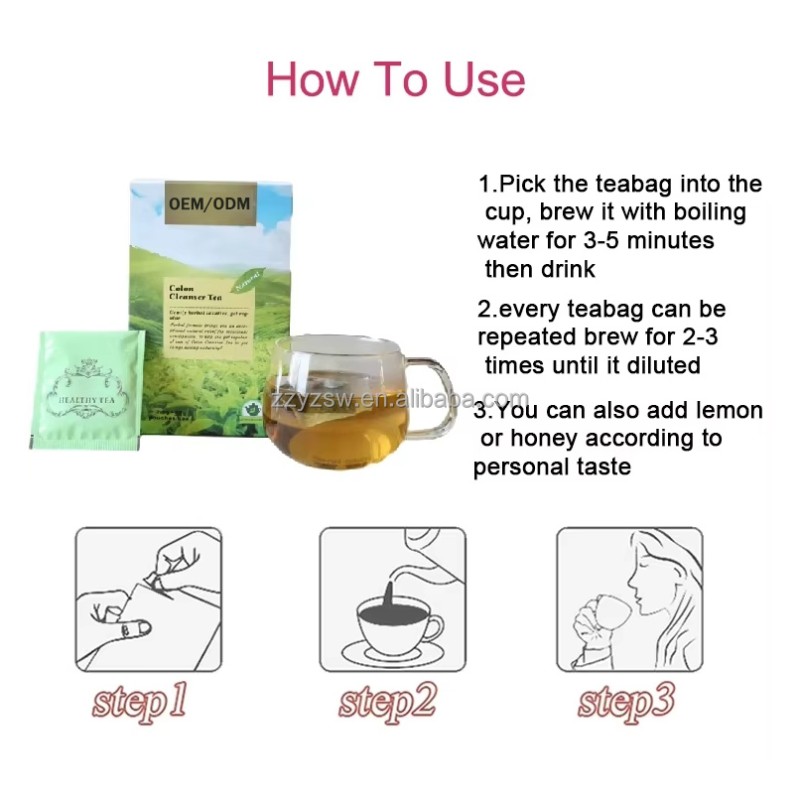 Colon Cleanser Tea Chinese Natural Herbs De-tox Beauty Deep Cleansing Diet Teabags for Speeds Metabolism Revitalises