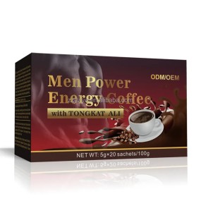 Instant Maca Coffee for Man Tongkat Ali Mix Ginseng Root Extract Herbal Supplements Energy Strength Power Private Label